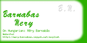 barnabas mery business card