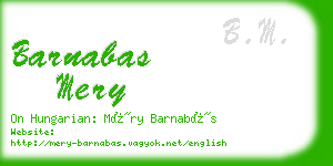 barnabas mery business card